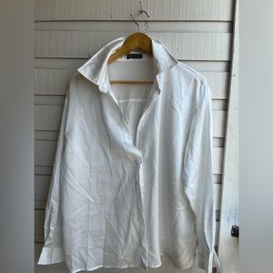 white satin Button up